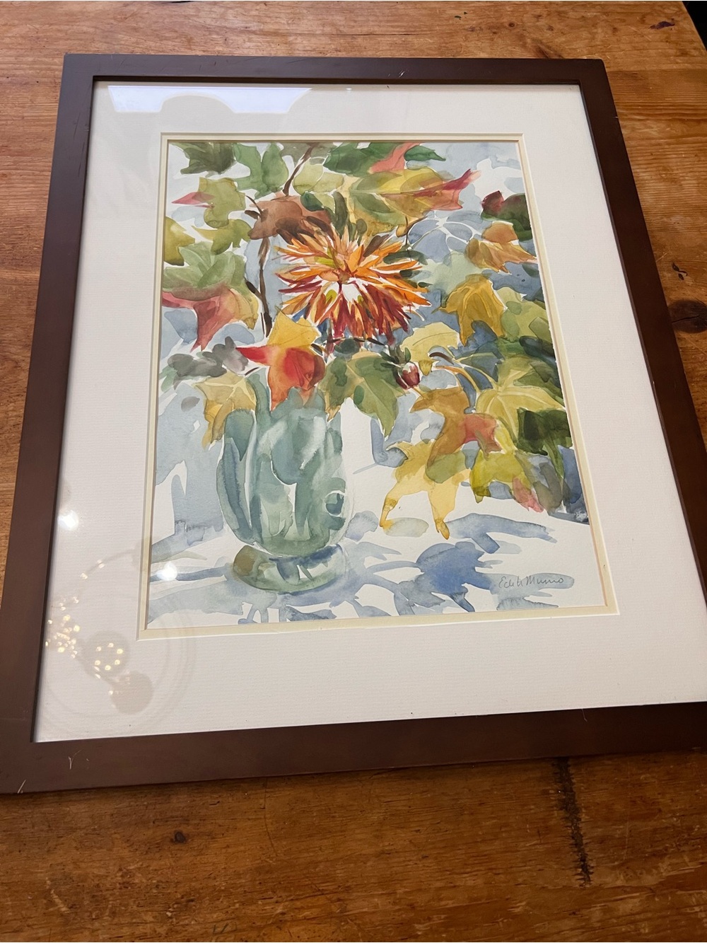 Original watercolor painting by contemporary regionalist NJ artist Edith Munro